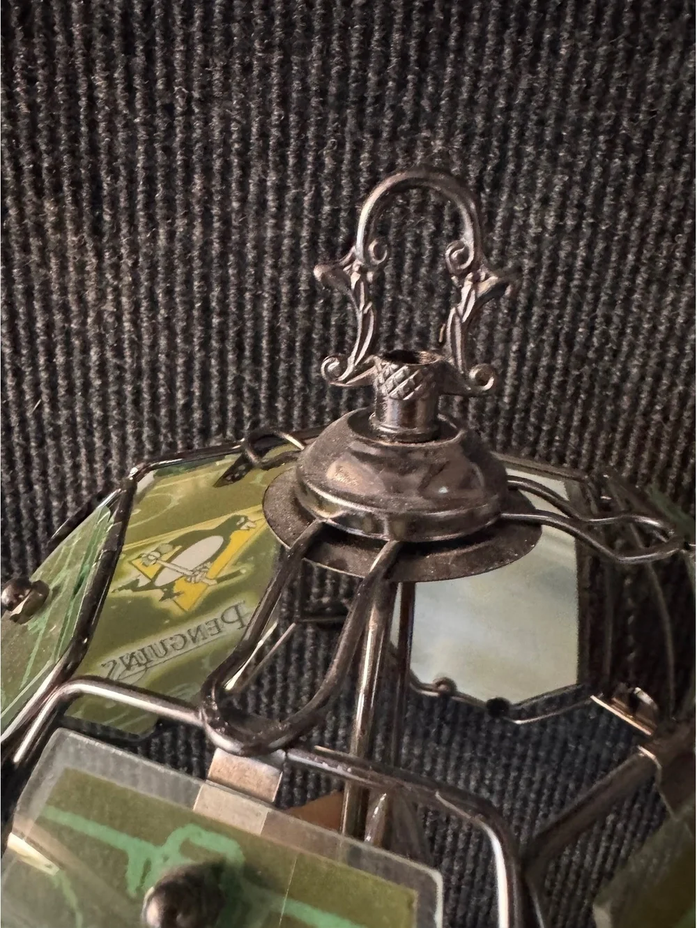 Vintage Pittsburgh Penguins Touch Table Lamp with Glass Panels